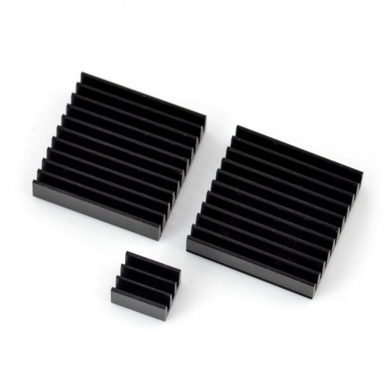 Heat sink kit for Raspberry Pi RPI-Coolkit.9 with thermal tape - black
