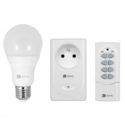 Eura-tech EL Home RCX-80C8 - Wireless kit: bulb + socket + remote control - 433MHz