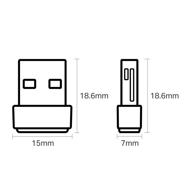 Wireless Dual Band USB Adapter Archer T2U Nano TP-Link AC-600