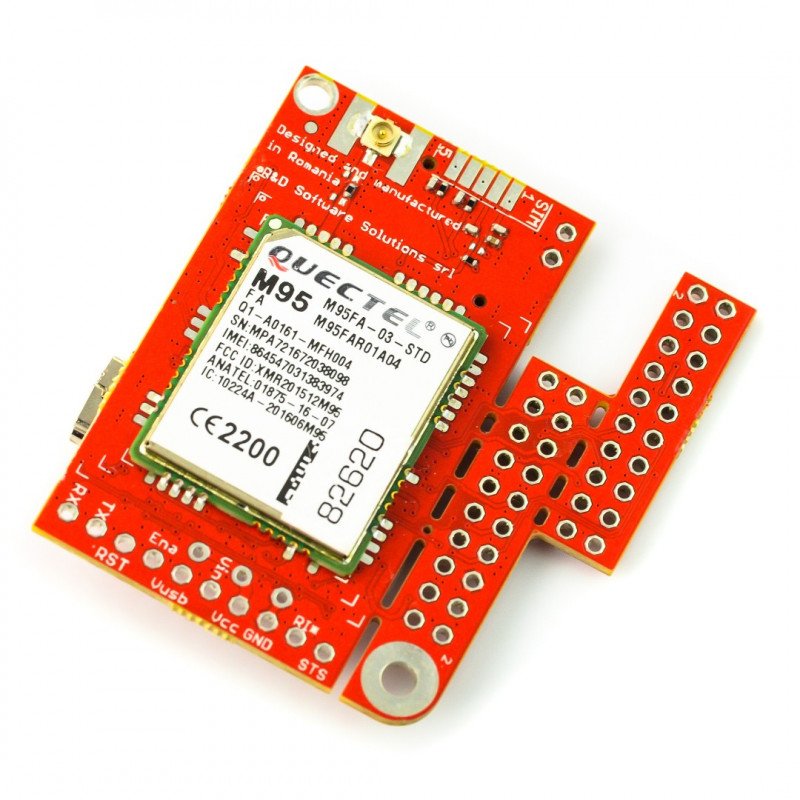 2G/GSM module - u-GSM shield v2.19 M95FA - for Arduino and Raspberry Pi - u.FL connector