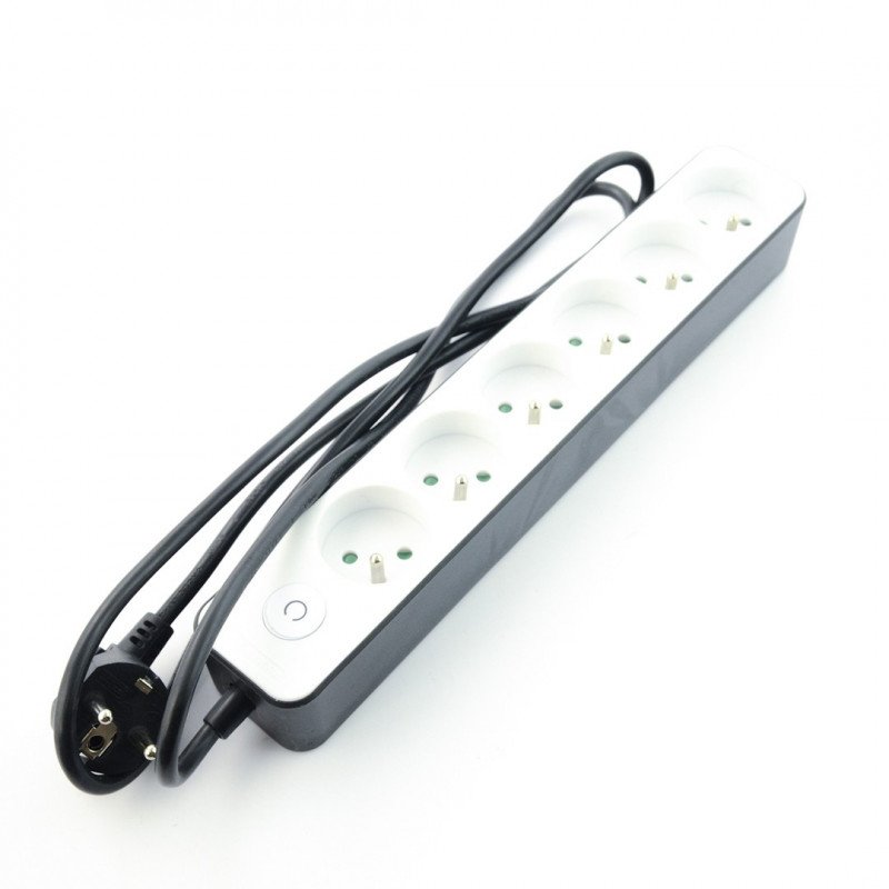 Power strip with protections Tracer Zebra - 6 sockets - 1,5m