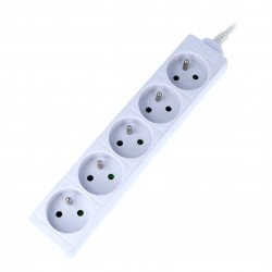 Lanberg power strip - white 5 sockets- 1,5 m