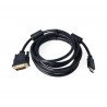 Kabel DVI-HDMI zł. 19pin + filtr 1.5m - zdjęcie 2