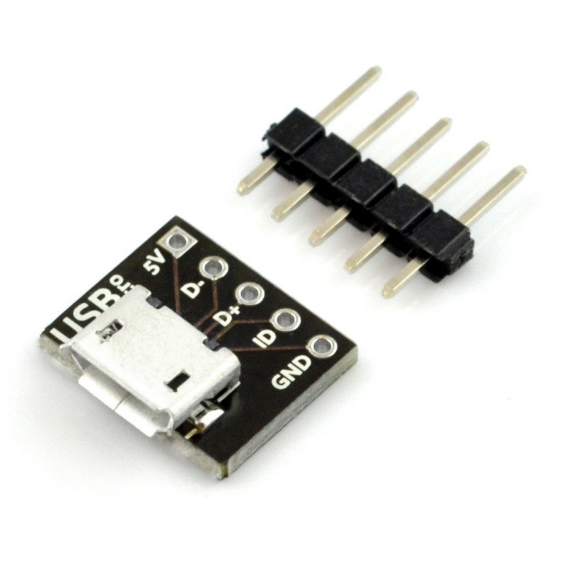 MicroUSB type B 5 pin - connector for breadboard - MSX