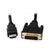 Kabel DVI-HDMI zł. 19pin + filtr 1.5m - zdjęcie 1