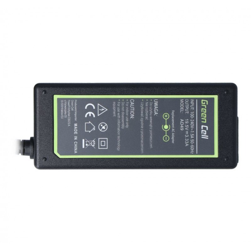 Green Cell power supply for HP 19.5V 3.33A 4.5 / 3 mm laptop