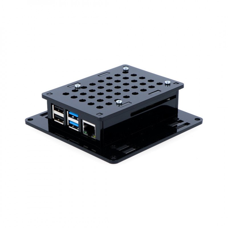 Raspberry Pi model 4B Vesa v2 for monitor mounting - black
