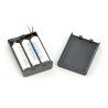 Basket for 3 AA (R6) type batteries with cover and switch Basket for 3 AA (R6) type batteries with cover and switch - zdjęcie 2