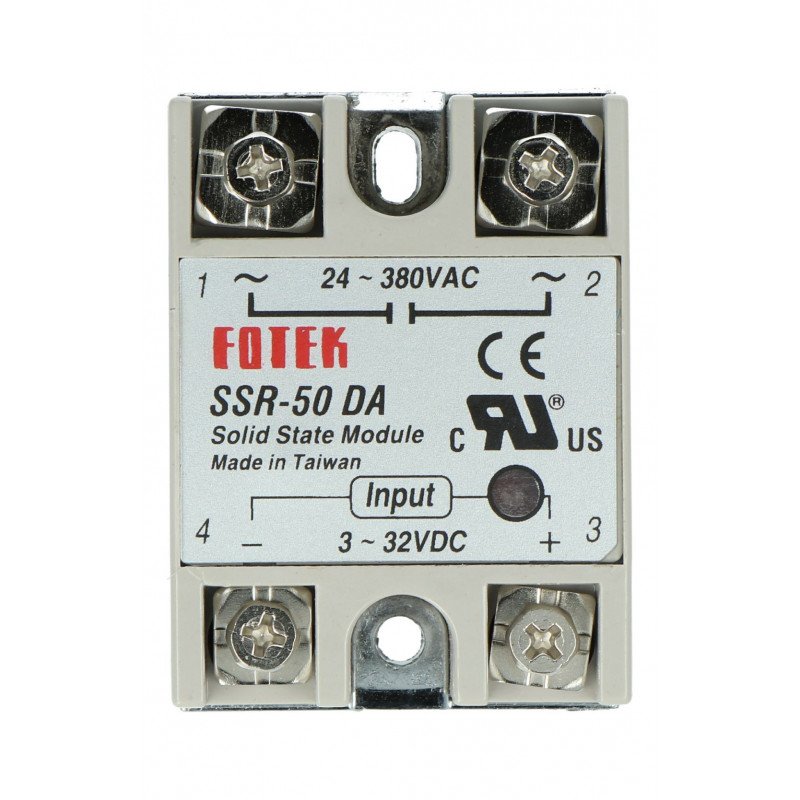 90-480V AC SSR-40DA-H 40A Solid State Relay Module 3-32V DC Heat Sink 