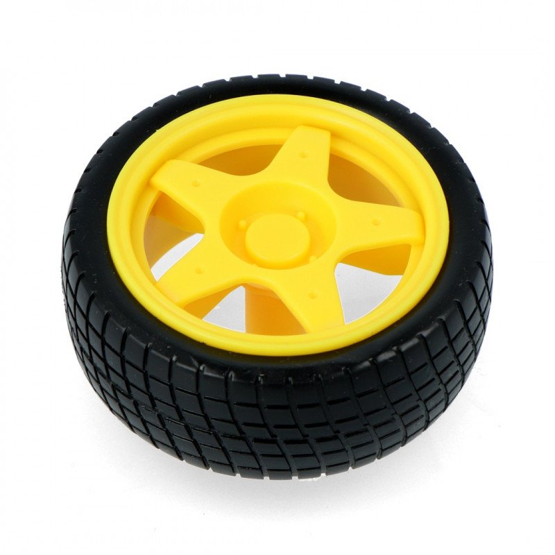 Wheel with tyre 65x26mm - yellow
