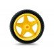 Wheel with tyre 65x26mm - yellow