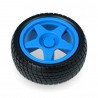 Wheel with tyre 65x26mm - blue - zdjęcie 1