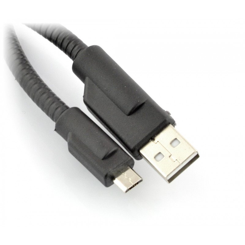 Kabel USB - Micro USB 20cm "sztywny"
