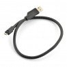 Kabel USB - Micro USB 45cm "sztywny" - zdjęcie 1