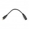 Adapter microUSB - DC 5,5/2,1mm with cable 15cm - zdjęcie 1