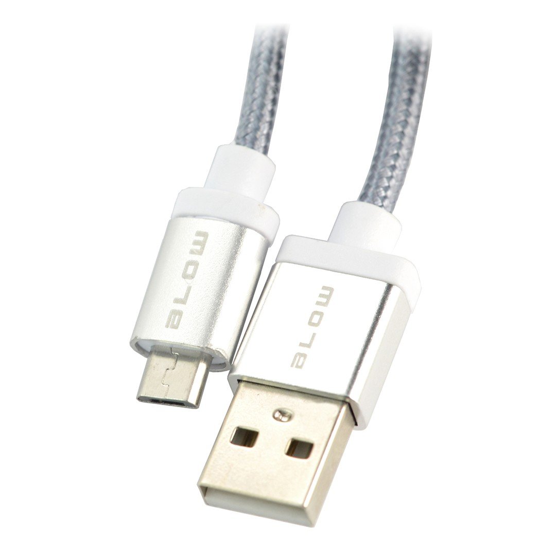 Micro USB cable HQ - silver
