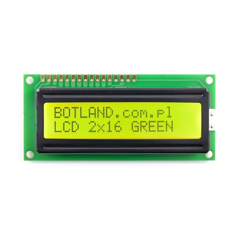 LCD display 2x16 characters, green