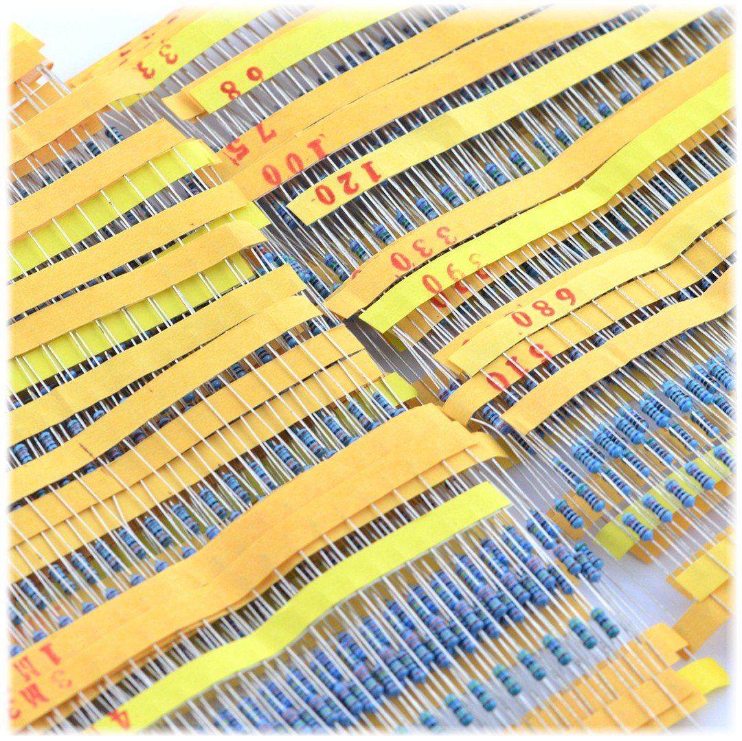 Resistor kit THT 1/4 W tolerant 1% - 1280pcs