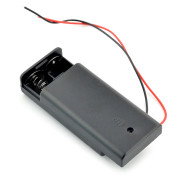 Basket for 2 AA (R6) type batteries with cover and switch