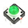 Tact Switch 12x12, 7mm THT 6pin - green backlight