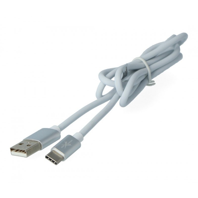 USB 2.0 eXtreme USB 2.0 Type-C silicone cable white - 1m