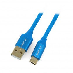 Lanberg USB cable Type A - C 2.0 premium blue QC 3.0 - 1m