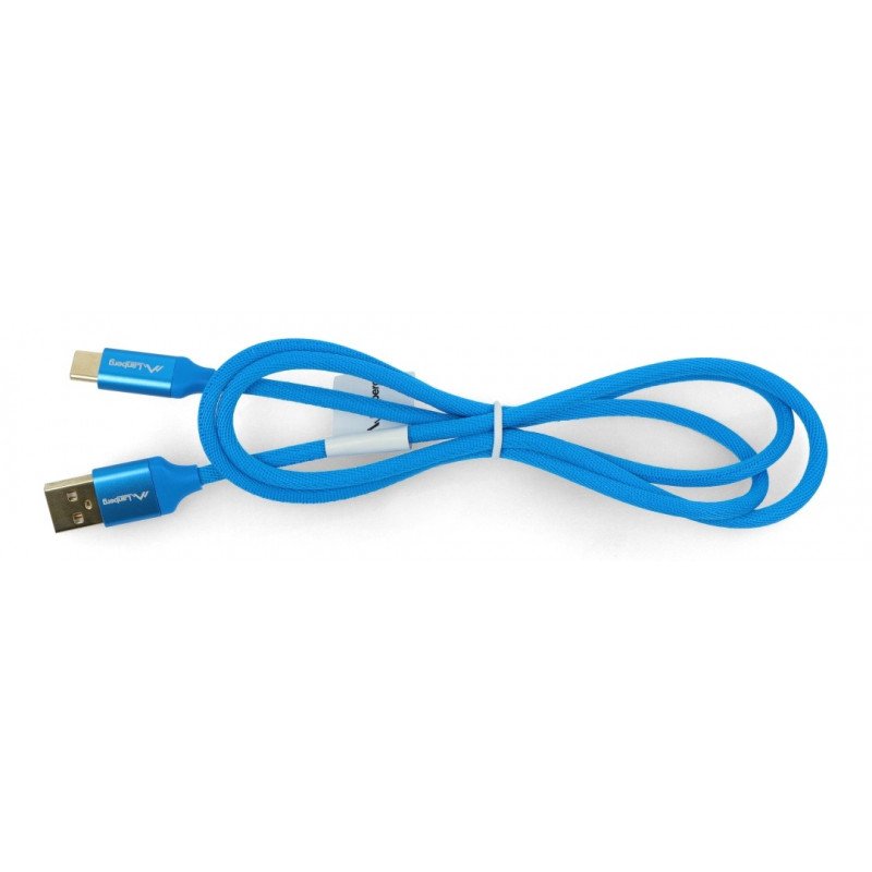 Lanberg USB cable Type A - C 2.0 premium blue QC 3.0 - 1m