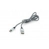 Cable TRACER USB A - USB C 2.0 black and silver braid - 1m - zdjęcie 2