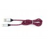 Cable TRACER USB A - USB C 2.0 black and purple braid - 1m - zdjęcie 3