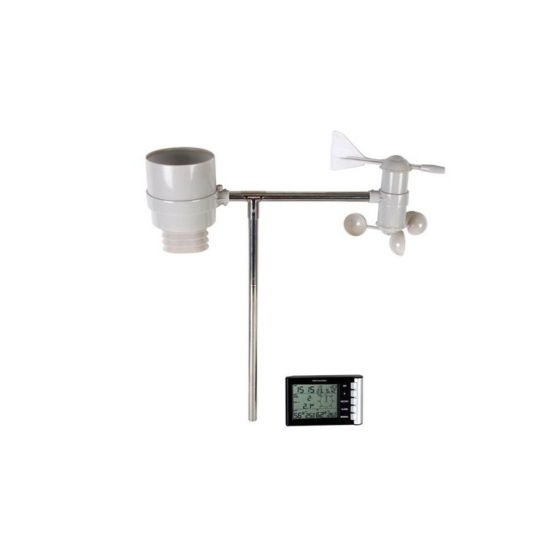 Wireless weather station with DCF clock and sensor for outdoor use