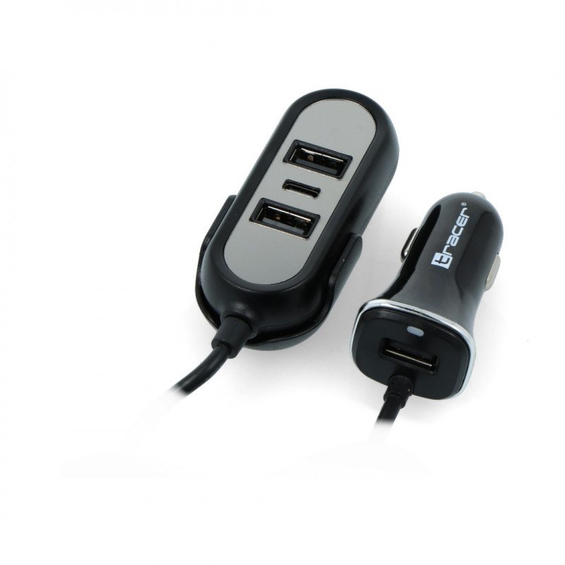 Car charger Tracer 12-24V Multicharge 3x USB PD Botland Robotic Shop