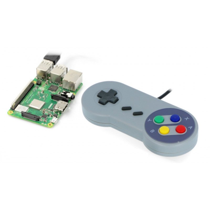 PiHut SNES - retro USB gaming controller - compatible with Raspberry Pi