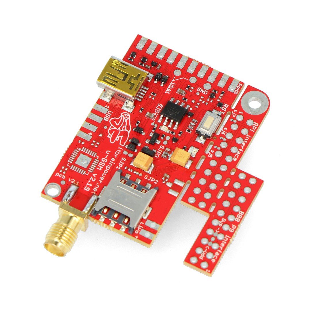 3G/GSM module - u-GSM shield v2.19 UG95E - for Arduino and Raspberry Pi - SMA connector