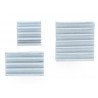 Set of heat sinks for Raspberry Pi - silver with thermal conductive tape - 3pcs. - zdjęcie 2