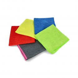 Set of microfibre cloths 30 x 30cm - different colors - 5pcs.