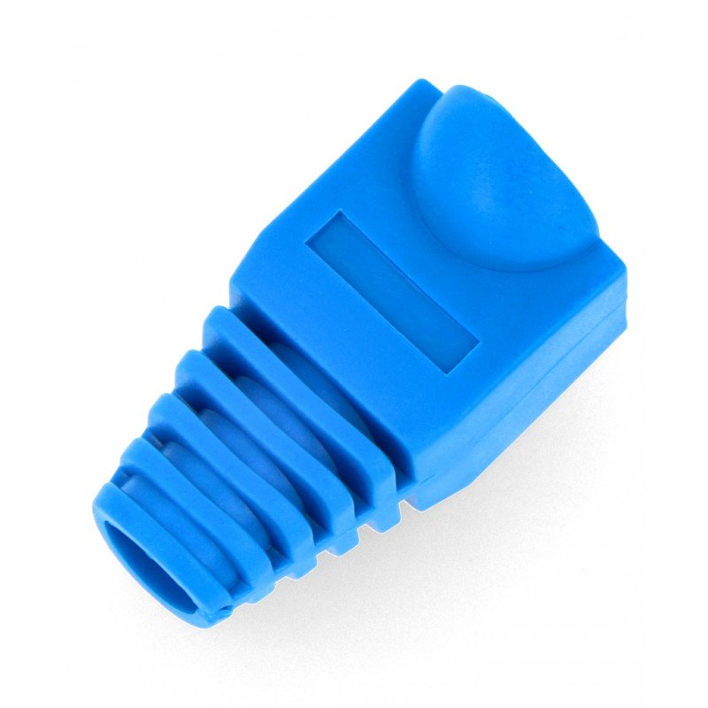 Flexible rubber connector RJ45 8P8C blue LXKDCA17 - 10 pcs.
