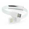 Adapter with cable USB cable tie Type C - USB A white - 0.23m - zdjęcie 3