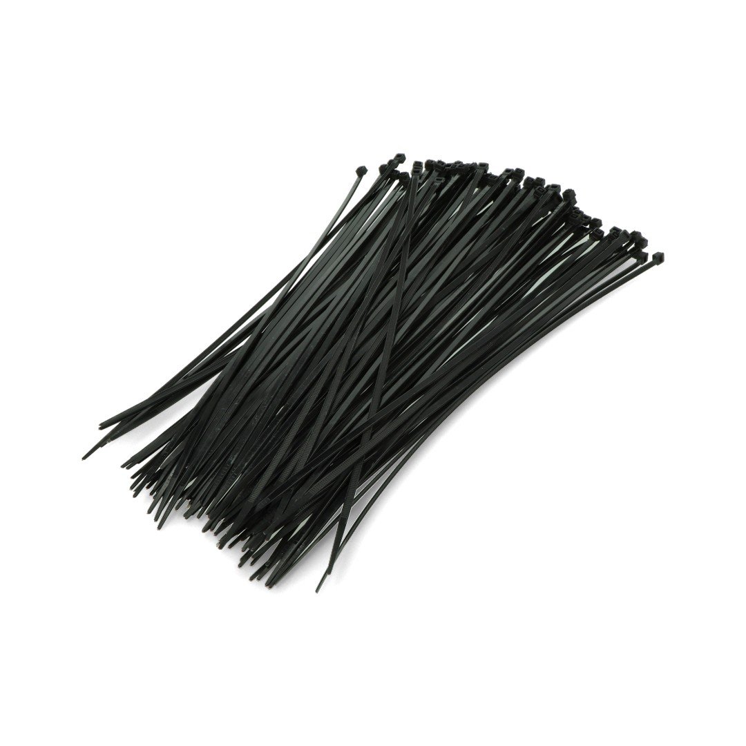 Vorel plastic ties black - 100 pieces.