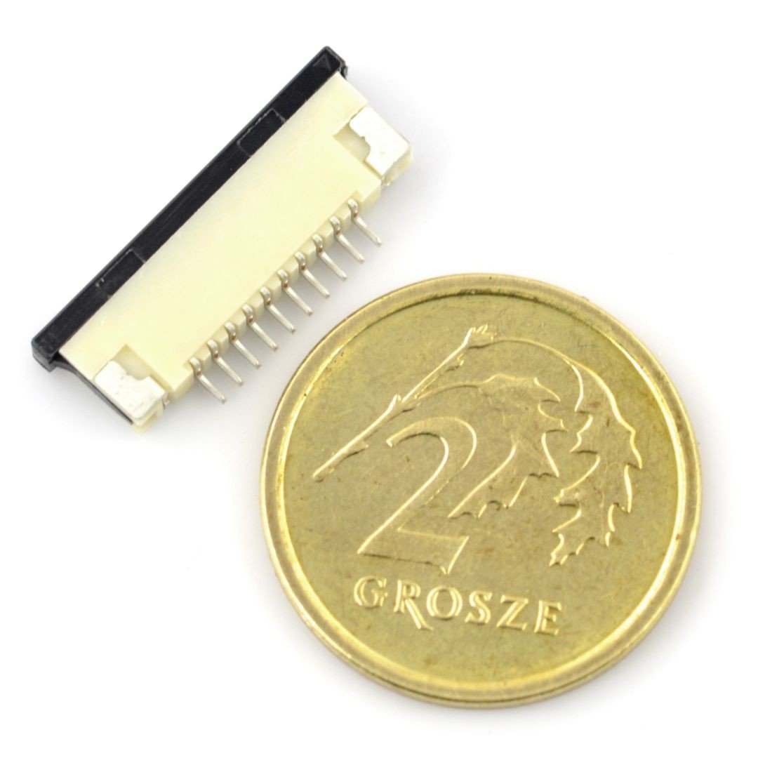 The connector: FFC / FPC ZIF 10 pin, raster 1mm