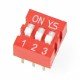 DIP switch 3-field switch - red DIP switch 3-field switch - red