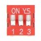 DIP switch 3-field switch - red DIP switch 3-field switch - red