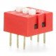 DIP switch 3-field switch - red DIP switch 3-field switch - red