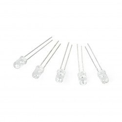 LED 5mm white warm clear -...