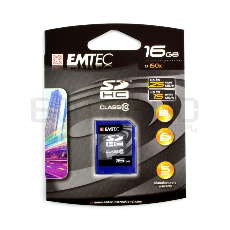 Emtec SD/SDHC 16GB class 10 memory card