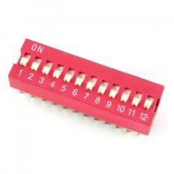 Switch DIP switch 12-point - red