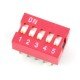 DIP switch 5-field switch - red DIP switch 5-field switch - red