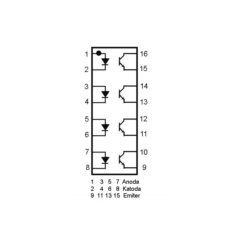LTV847 multiple optocoupler - THT