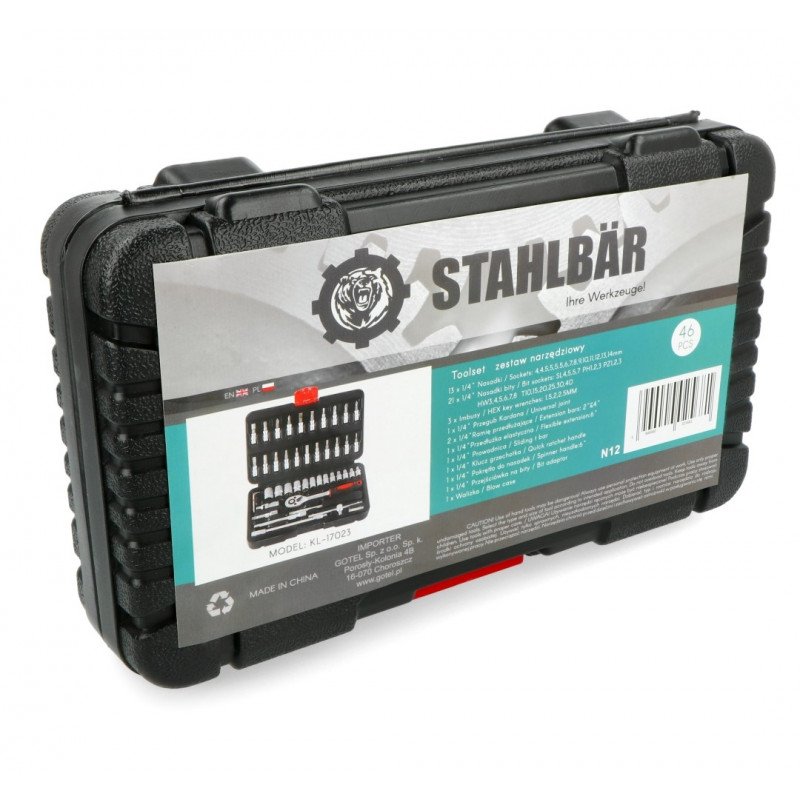 Stahlbar tool set KL-17023 socket wrenches - 45 pieces