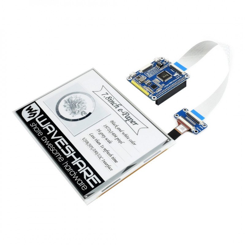Waveshare E-paper E-Ink 7,8'' 1872x1404px - display for Raspberry Pi