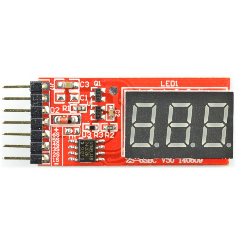 Li-Po 2-6S voltage meter